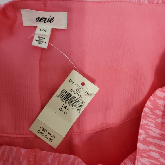 Aerie Pink Tie Wrap Mini Skirt Womens Size Large - Picture 11 of 14